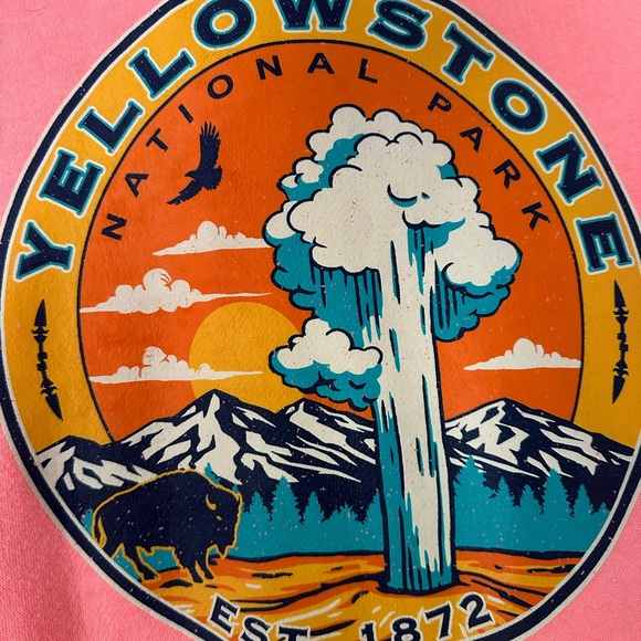 Vibrant Coral Yellowstone Hoodie - Picture 3 of 5